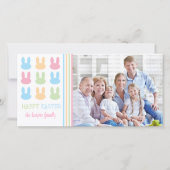 Schattigee konijnen blij met Pasen Feestdagenkaart (Voorkant)