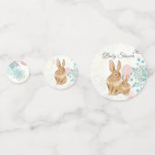 Schattigee konijnen en bloemen voorjaar Baby showe Confetti (Voorkanten)