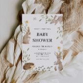 Schattigee konijnen en groen Baby shower Kaart