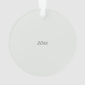 Schattigee konijnen in een bloemige winterkrans ornament (achterkant)