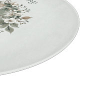 Schattigee konijnen in een bloemige winterkrans snijplank (Hoek)