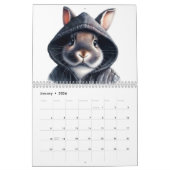 Schattigee konijnen in Hoodies 2026 Kalender 12 ma (Jan 2026)