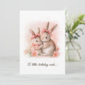 Schattigee konijnen knuffelen kaart (Staand voorkant)