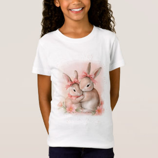 Schattigee konijnen knuffelen t-shirt