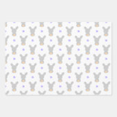 Schattigee konijnen paarse bloemen inpakpapier vel (Voorkant 2)