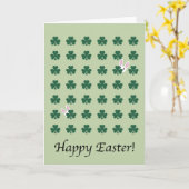 Schattigee konijnen spelen in Garden Clover Kaart (Gele Bloem)