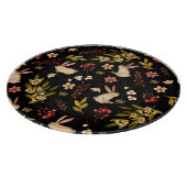 Schattigee konijnen: Waterverf handgetekend patroo Snijplank (Hoek)