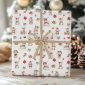 Schattigee konijnen Winter Wonderland Decoupage Cadeaupapier