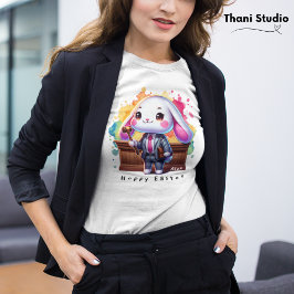 Schattigee Konijnenadvocaat Hoppy Pasen Aangepaste T-shirt