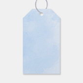 Schattigee konijnenballonnen | Blue Boy-Baby showe Cadeaulabel (Achterkant)