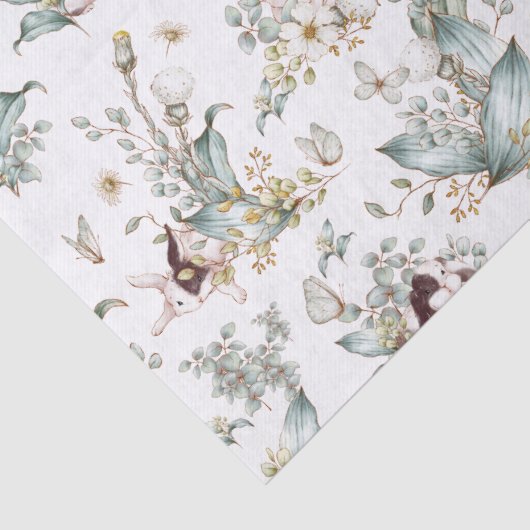 Schattigee  konijnenbloemen ontkoppeling tissuepapier (Detail)