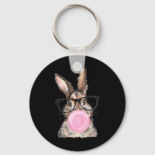 Schattigee konijnenbril Bubblegum Paasdag Sleutelhanger