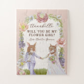 Schattigee konijnenbruiloft, jij wordt mijn Bloeme Legpuzzel (Verticaal)