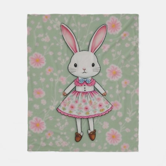 Schattigee konijnendeken fleece deken (Voorkant)
