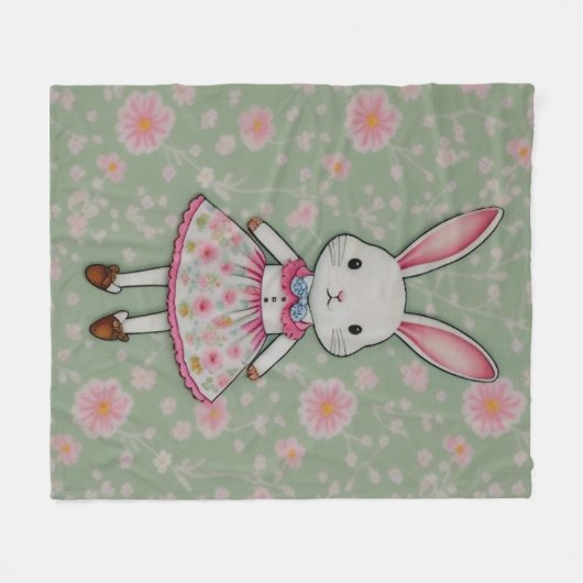 Schattigee konijnendeken fleece deken (Voorkant (Horizontaal))