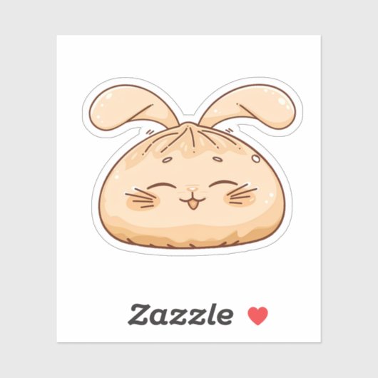 Schattigee konijnendumpling sticker (Vel)