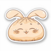 Schattigee konijnendumpling sticker (Voorkant)