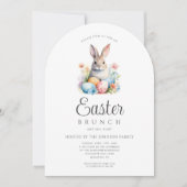 Schattigee konijneneierjacht en paasbrunch kaart (Voorkant)