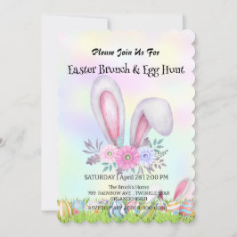 Schattigee konijnenhaas jacht ei Happy Paasdag Par Kaart