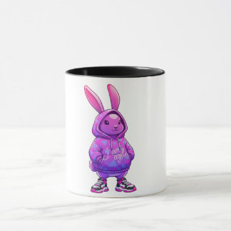 Schattigee konijnenillustratie | Aangepaste Bunny Mok