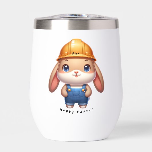 Schattigee Konijneningenieur Hoppy Pasen Aangepast (Voorkant)