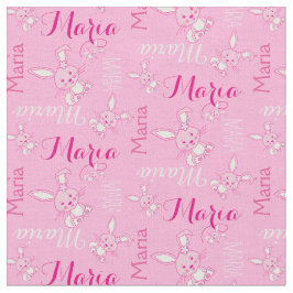 Schattigee konijnenkonijnen roze typografische naa stof