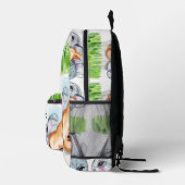Schattigee konijnenkoppen lente groen gras geperso bedrukte rugzak (Rechts)