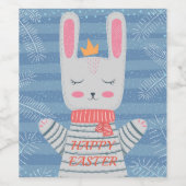 Schattigee Konijnenkunst Wijn Etiket (Enkel label)