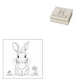 Schattigee konijnenlijnkunst rubberstempel (Gestempeld)