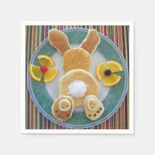 Schattigee konijnenpannenkoek paasbrunch Fruit Servet