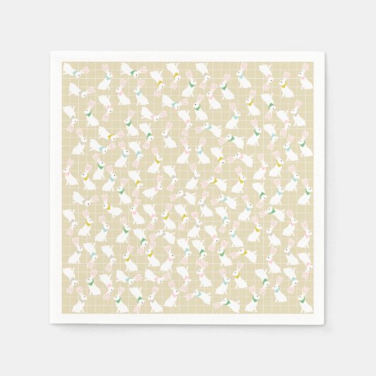 Schattigee konijnenpapieren servetten (Voorkant)