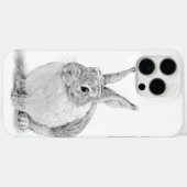 Schattigee konijnenpotloodtekening Case-Mate iPhone case (Achterkant (horizontaal))