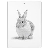 Schattigee konijnenpotloodtekening klembord (Achterkant)