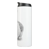 Schattigee konijnenpotloodtekening thermosbeker (Geroteerd rechts)