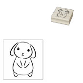 Schattigee konijnillustratie rubberstempel (Gestempeld)