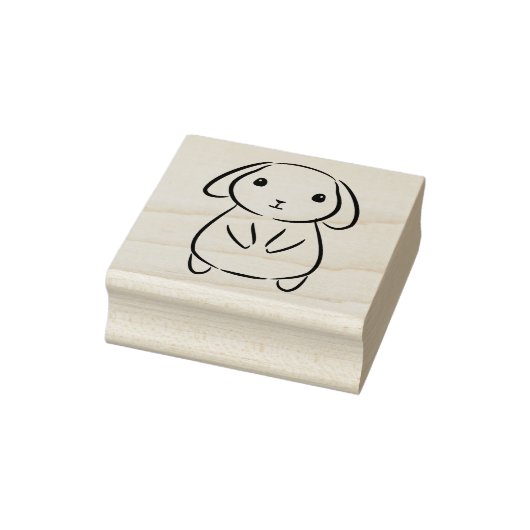 Schattigee konijnillustratie rubberstempel (Stempel)