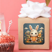 Schattigee konijntje sticker