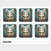 Schattigee konijntje sticker (Vel)