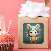 Schattigee konijntje sticker