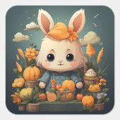 Schattigee konijntje sticker (Voorkant)