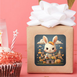 Schattigee konijntje sticker