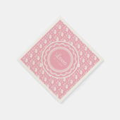 Schattigee konijntjes baby meisje welkomstfeest servetten (Hoek)