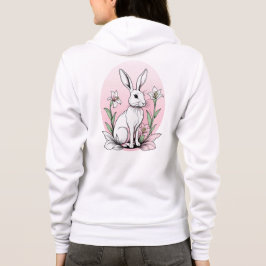 Schattigee konijntjes en lelies hoodie