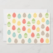 Schattigee konijntjes en paaseieren feestuitnodigi kaart (Achterkant)