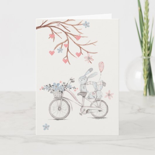 Schattigee konijntjes. feestdagen kaart (Voorkant)