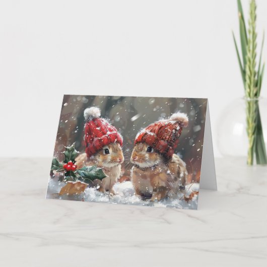 Schattigee konijntjes in de Kaart van de Sneeuwker (Voorkant)