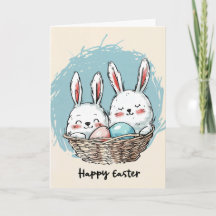 Schattigee konijntjes in een Kaart