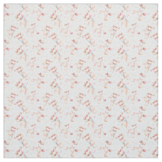 Schattigee konijntjes met ballonnen stof