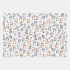 SCHATTIGEE KONIJNTJES PASEN INPAKPAPIER VEL