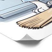 Schattigee Koning Charles Spaniel in Pyjama Doing  Poster (Hoek)